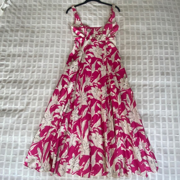 Zara Poplin Pink & White Floral Dress XS - Picture 3 of 6